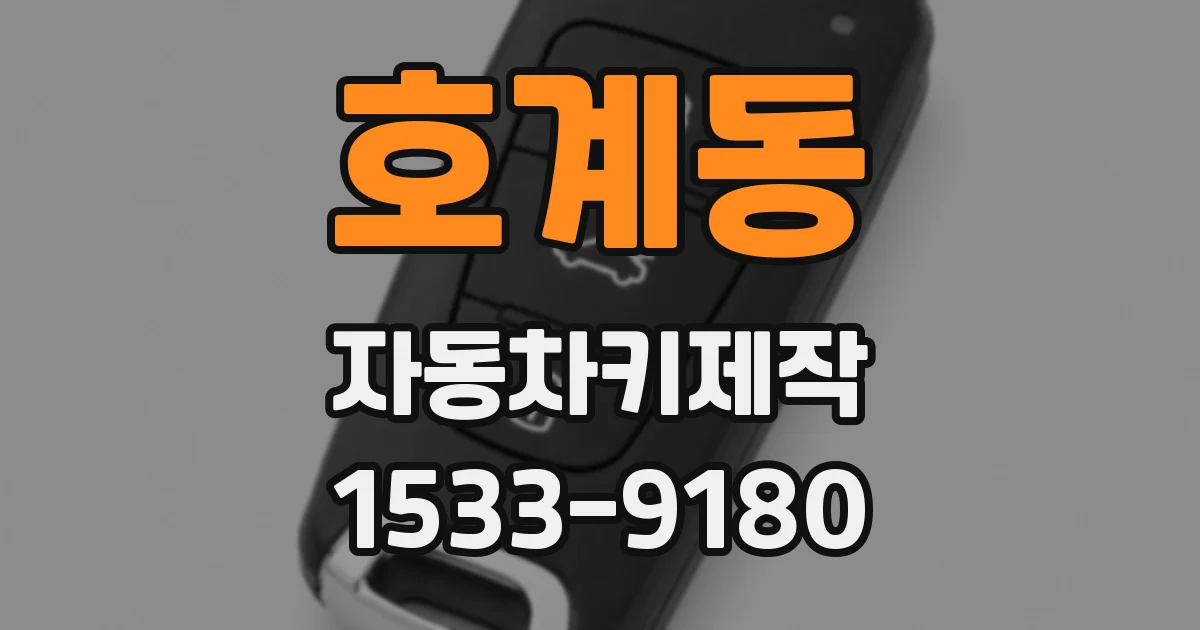 호계동 자동차키제작