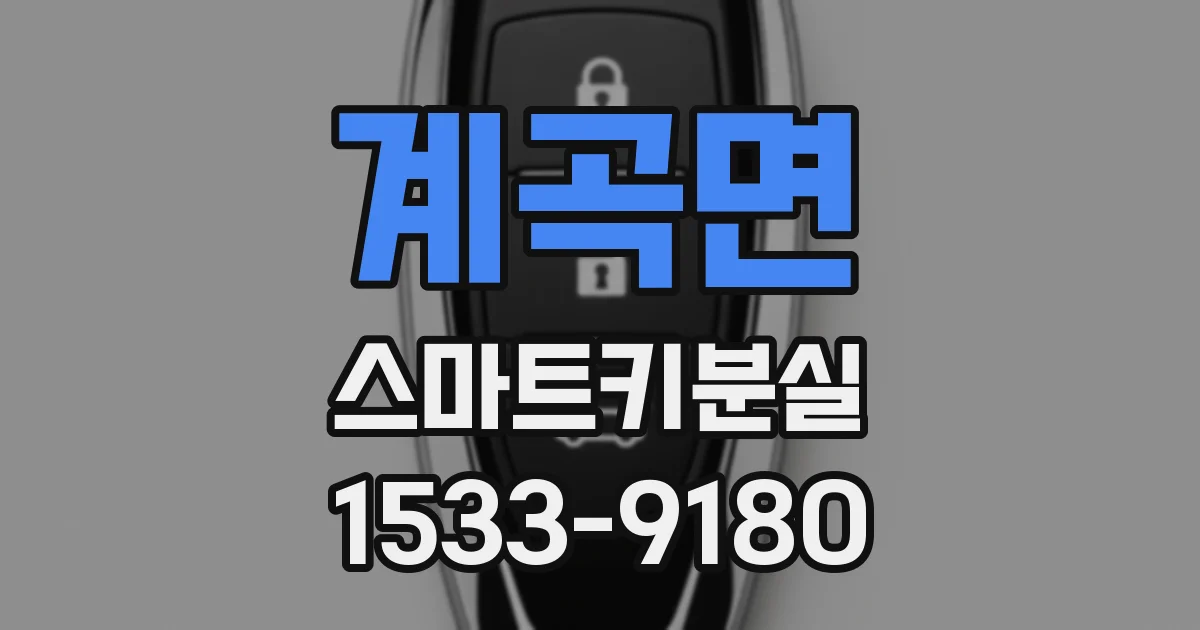 계곡면 스마트키분실