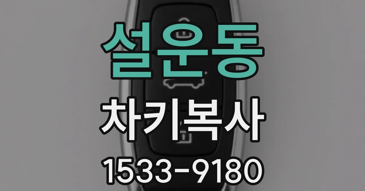 설운동 차키복사