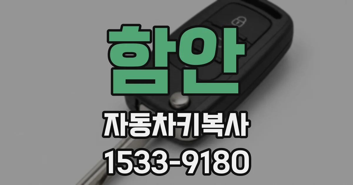 함안 자동차키복사