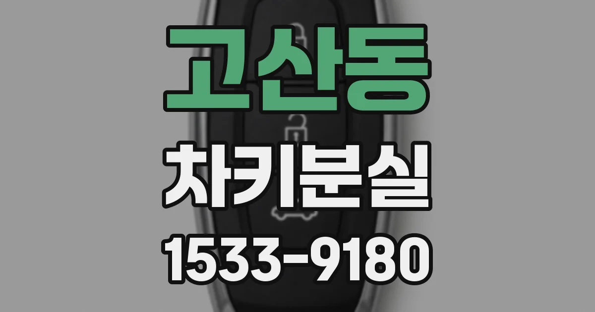 고산동 차키분실