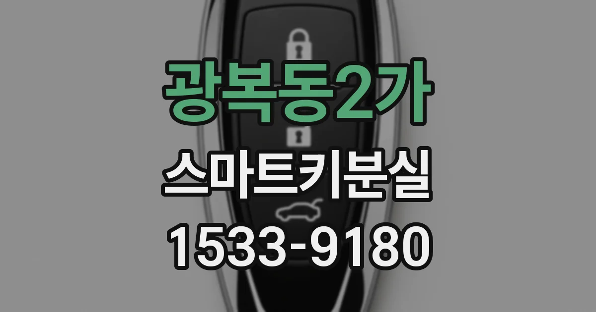 광복동2가 스마트키분실