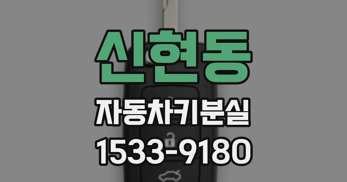 신현동 자동차키분실