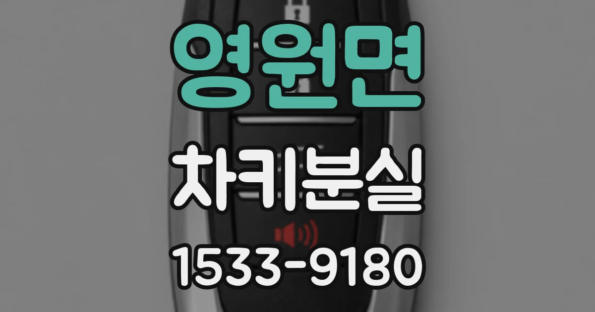 영원면 차키분실