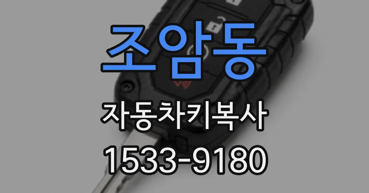 조암동 자동차키복사