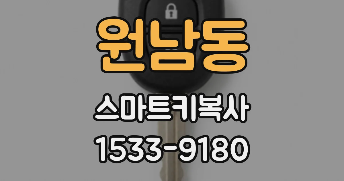 원남동 스마트키복사