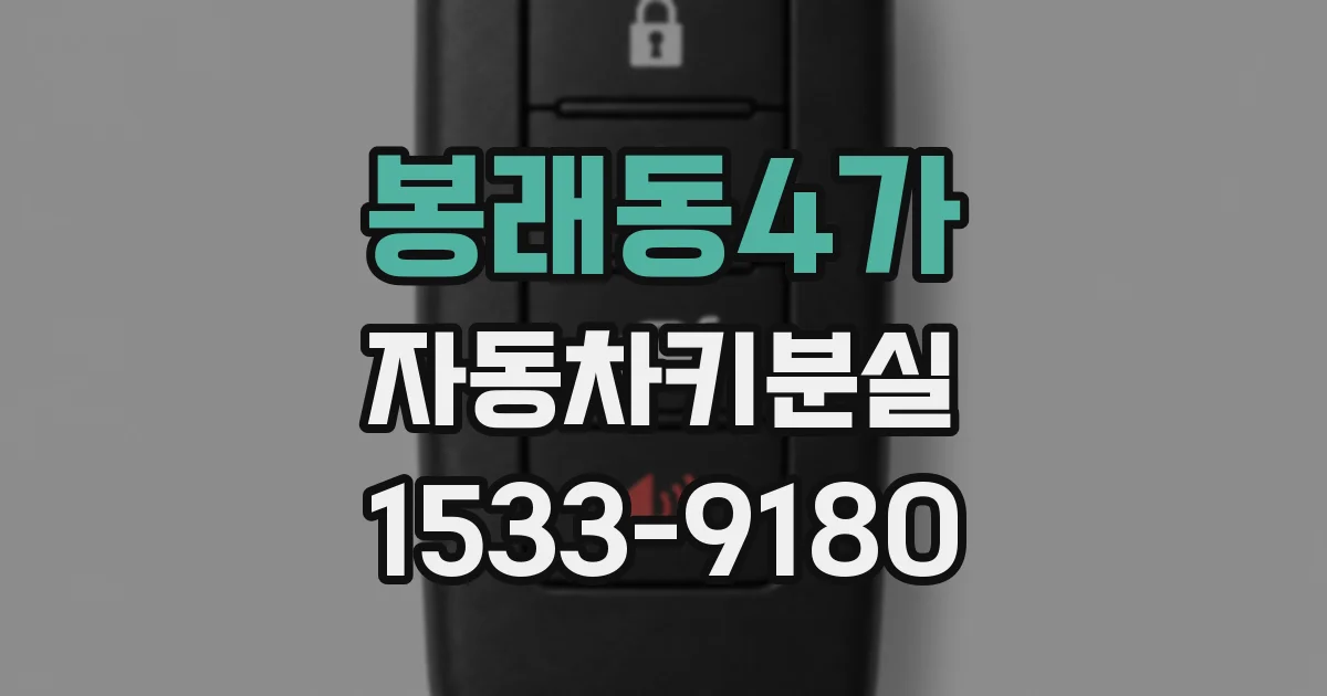 봉래동4가 자동차키분실