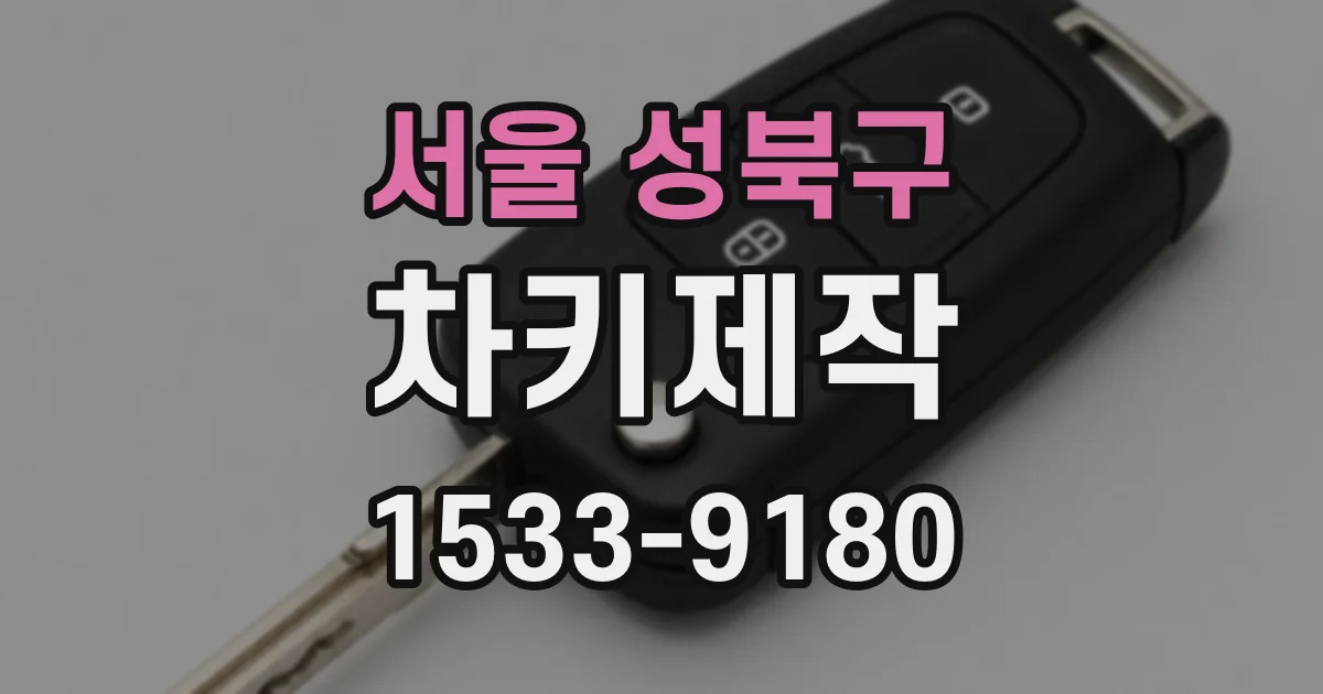 서울 성북구 차키제작