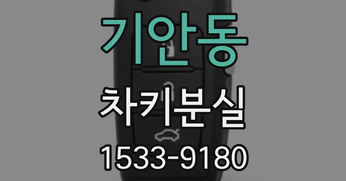 기안동 차키분실