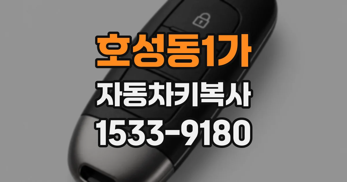 호성동1가 자동차키복사