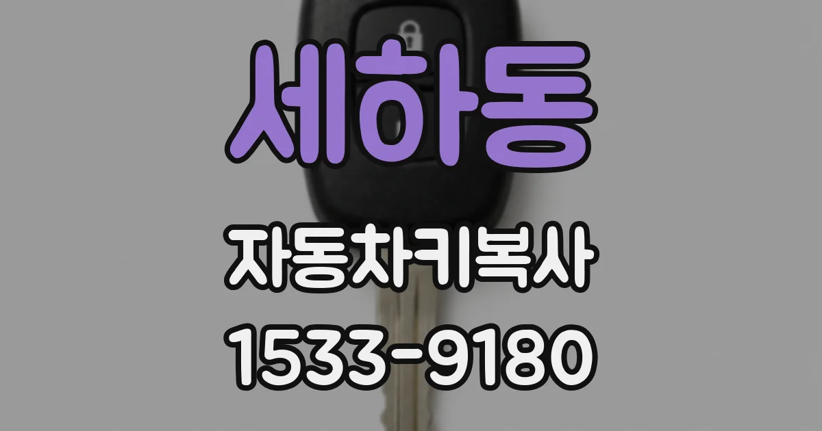 세하동 자동차키복사