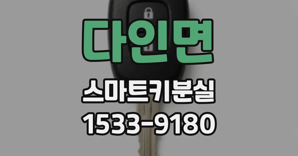 다인면 스마트키분실