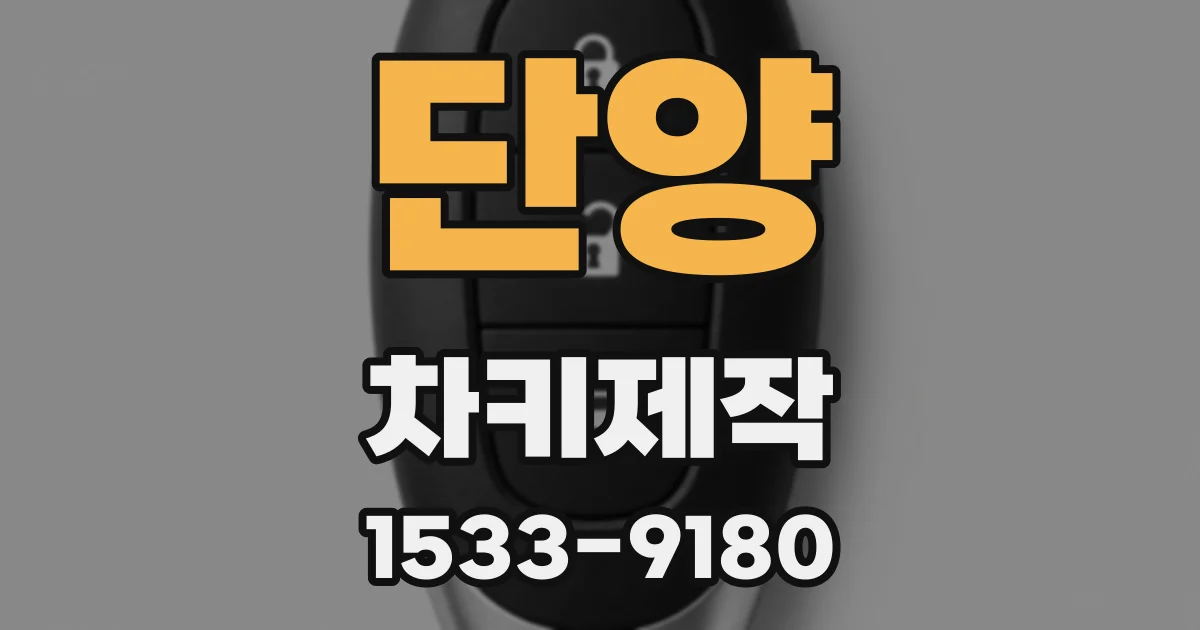 단양 차키제작