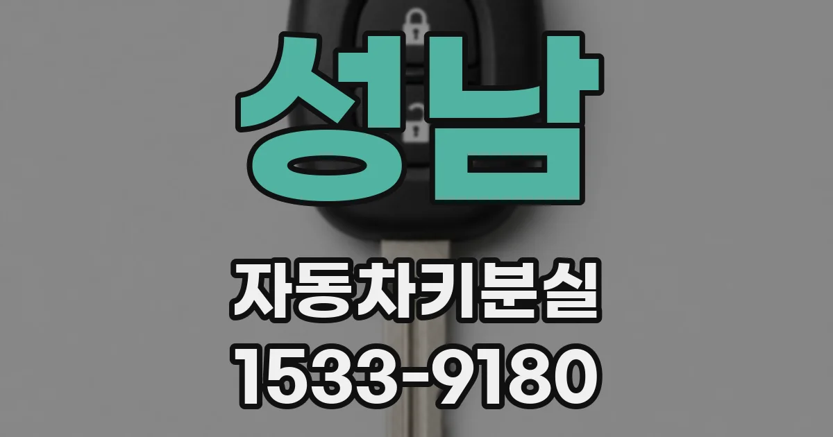 성남 자동차키분실