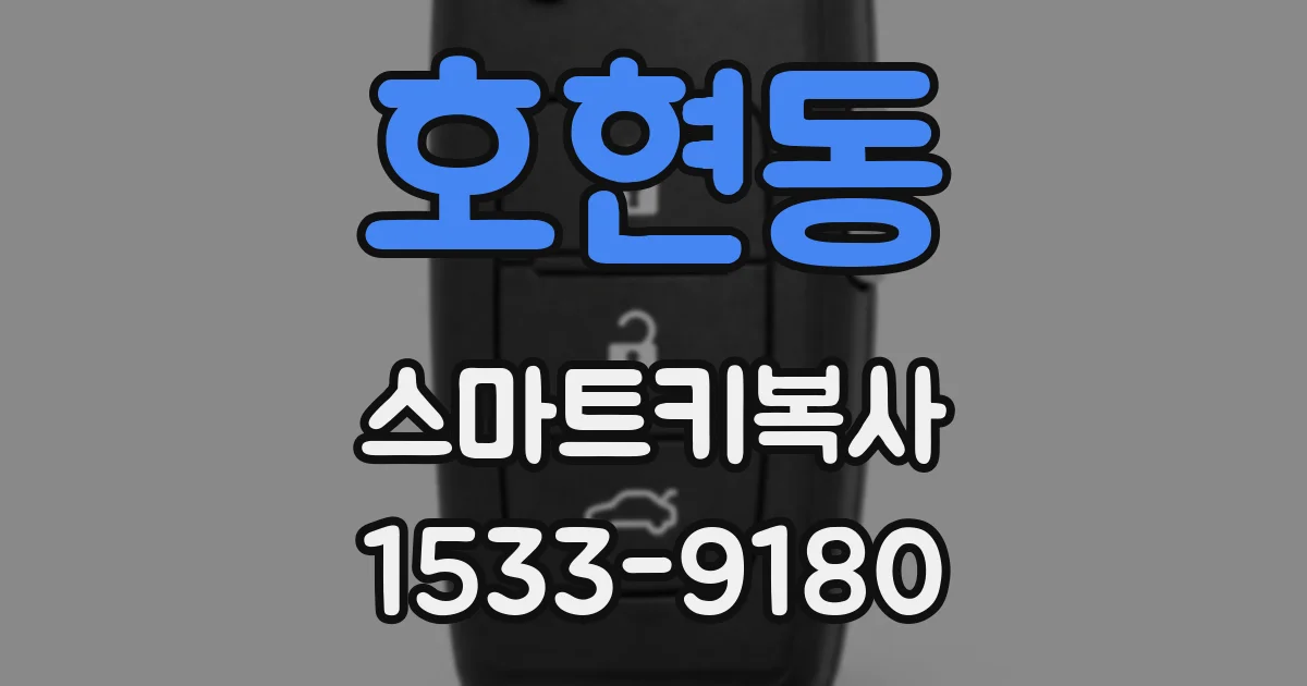 호현동 스마트키복사