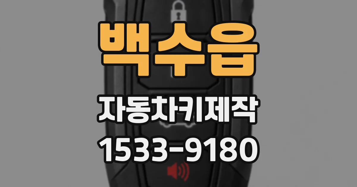 백수읍 자동차키제작