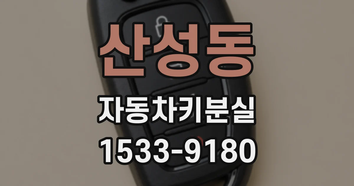 산성동 자동차키분실