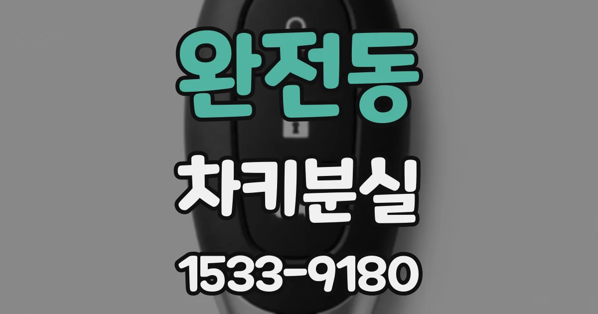 완전동 차키분실
