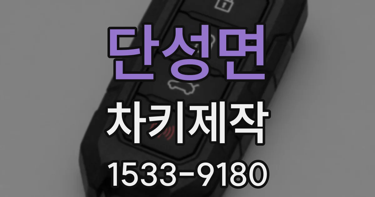 단성면 차키제작