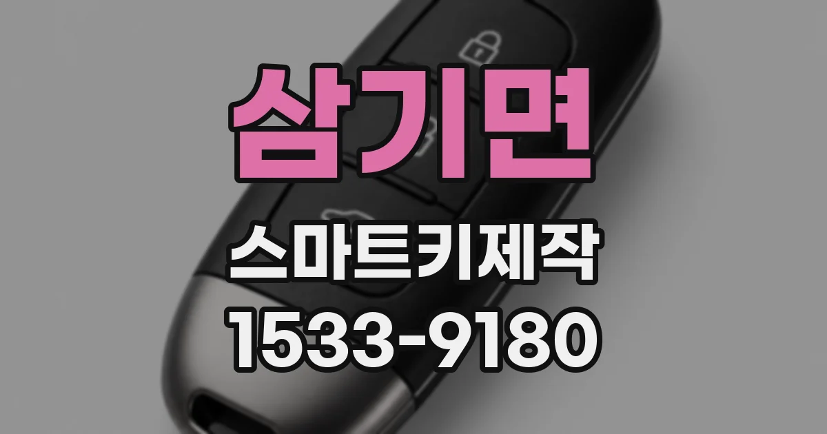 삼기면 스마트키제작