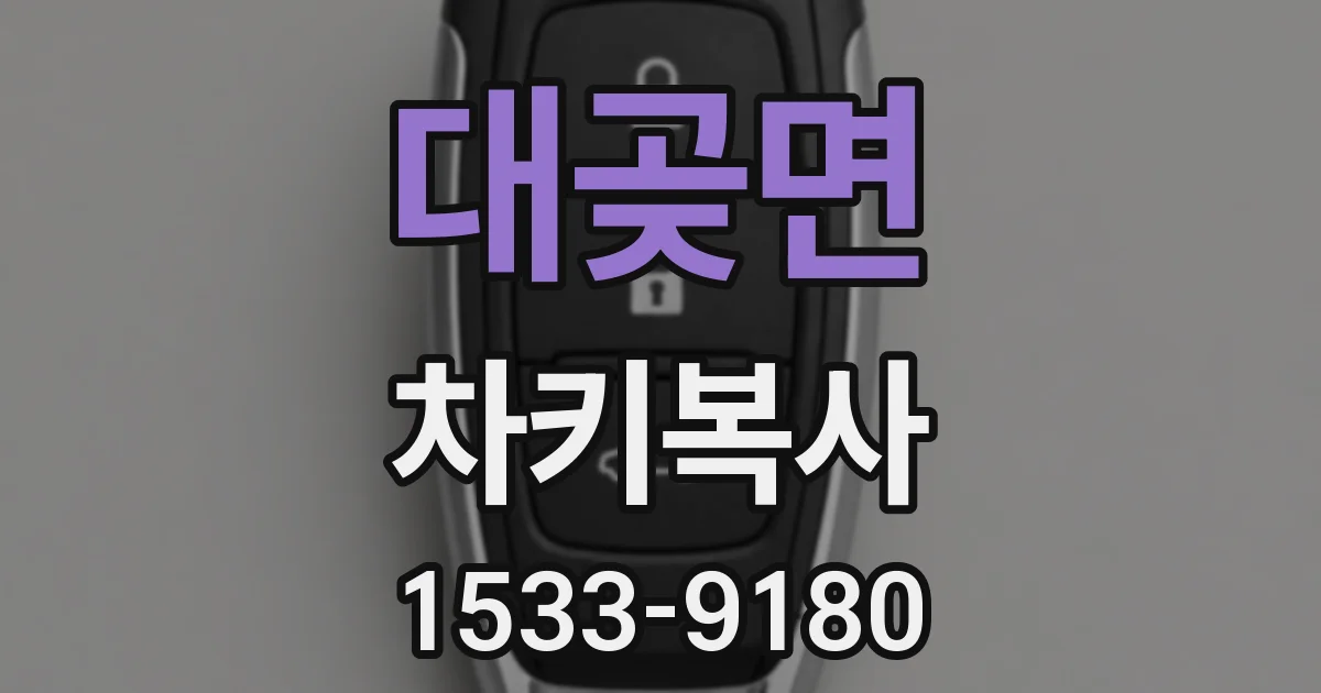 대곶면 차키복사
