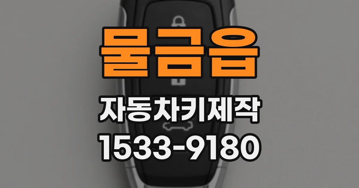 물금읍 자동차키제작