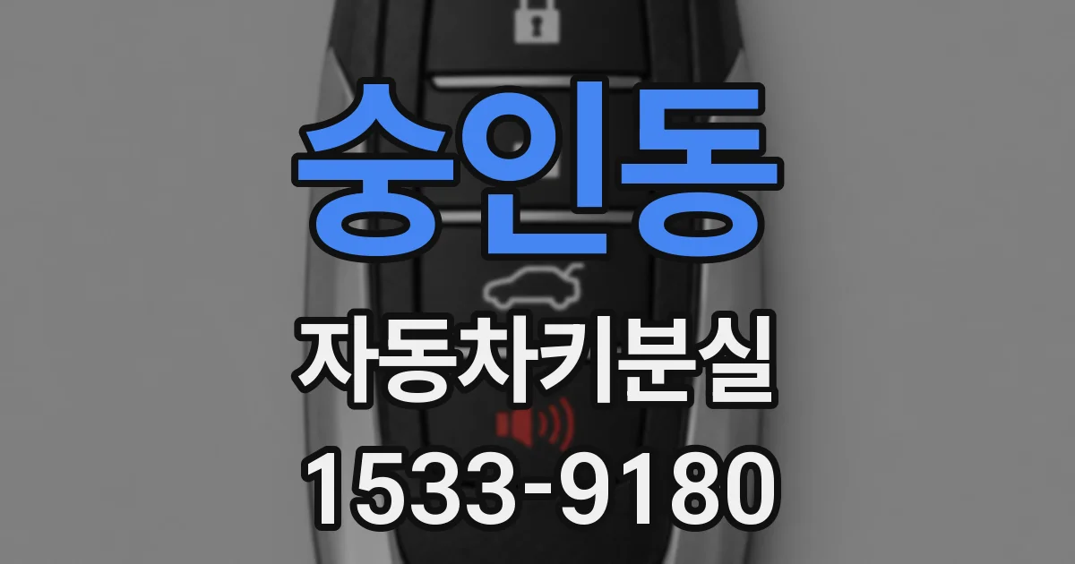 숭인동 자동차키분실