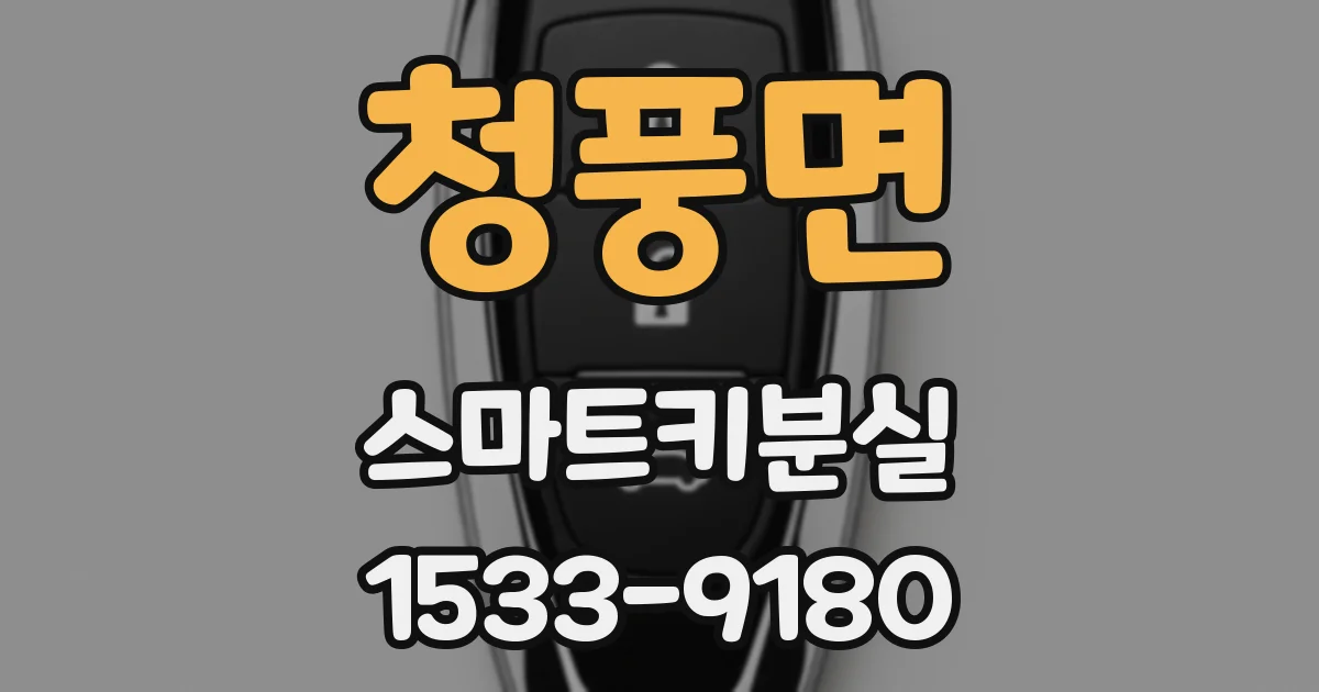 청풍면 스마트키분실