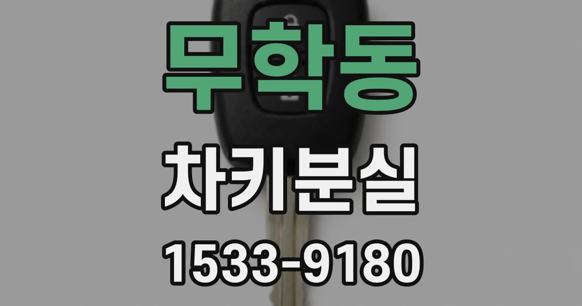 무학동 차키분실