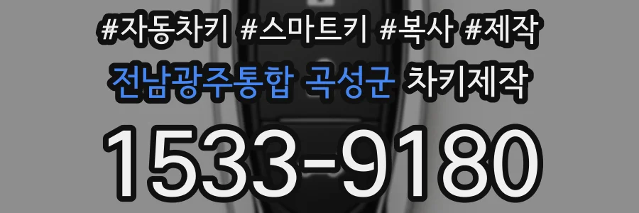 전남광주통합 곡성군 차키제작
