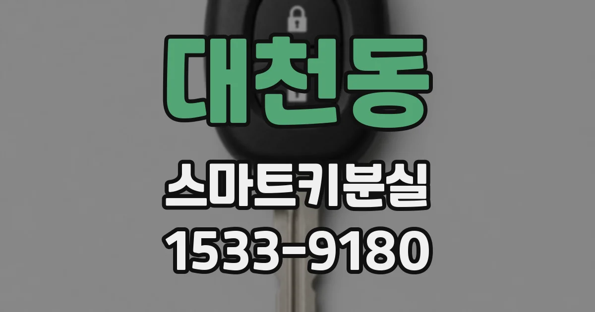 대천동 스마트키분실