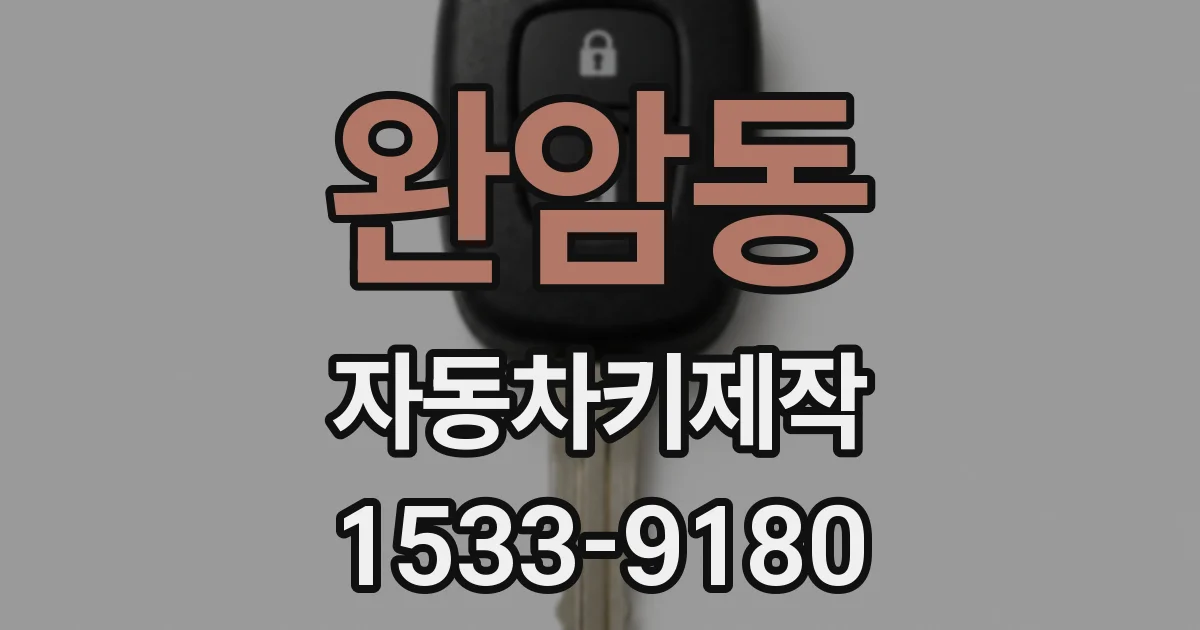 완암동 자동차키제작