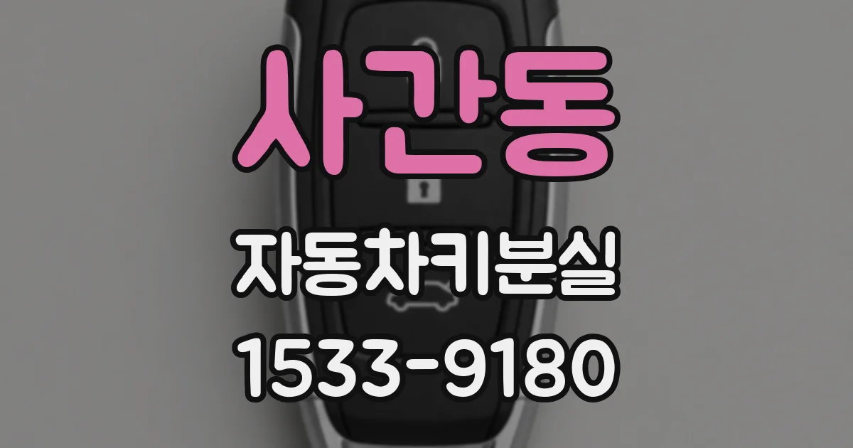 사간동 자동차키분실