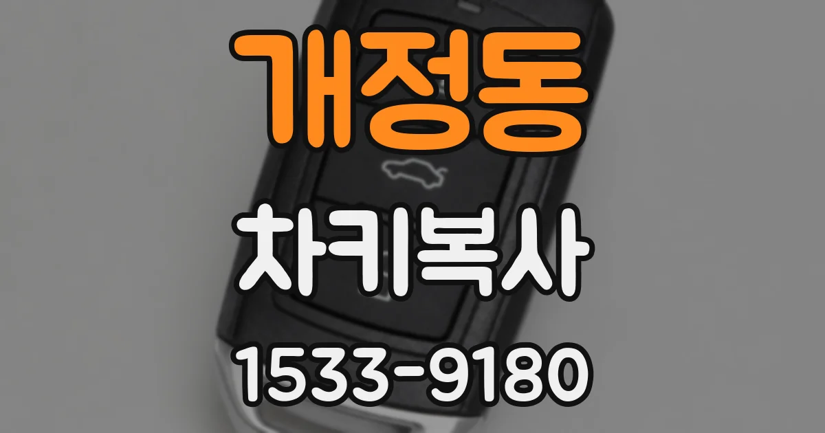 개정동 차키복사