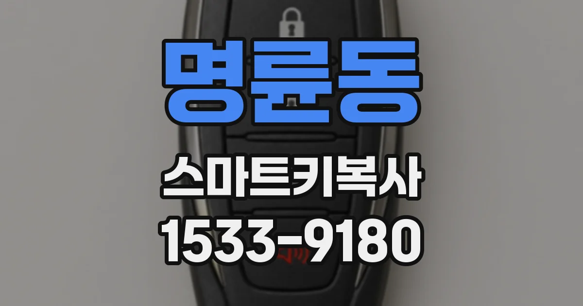 명륜동 스마트키복사