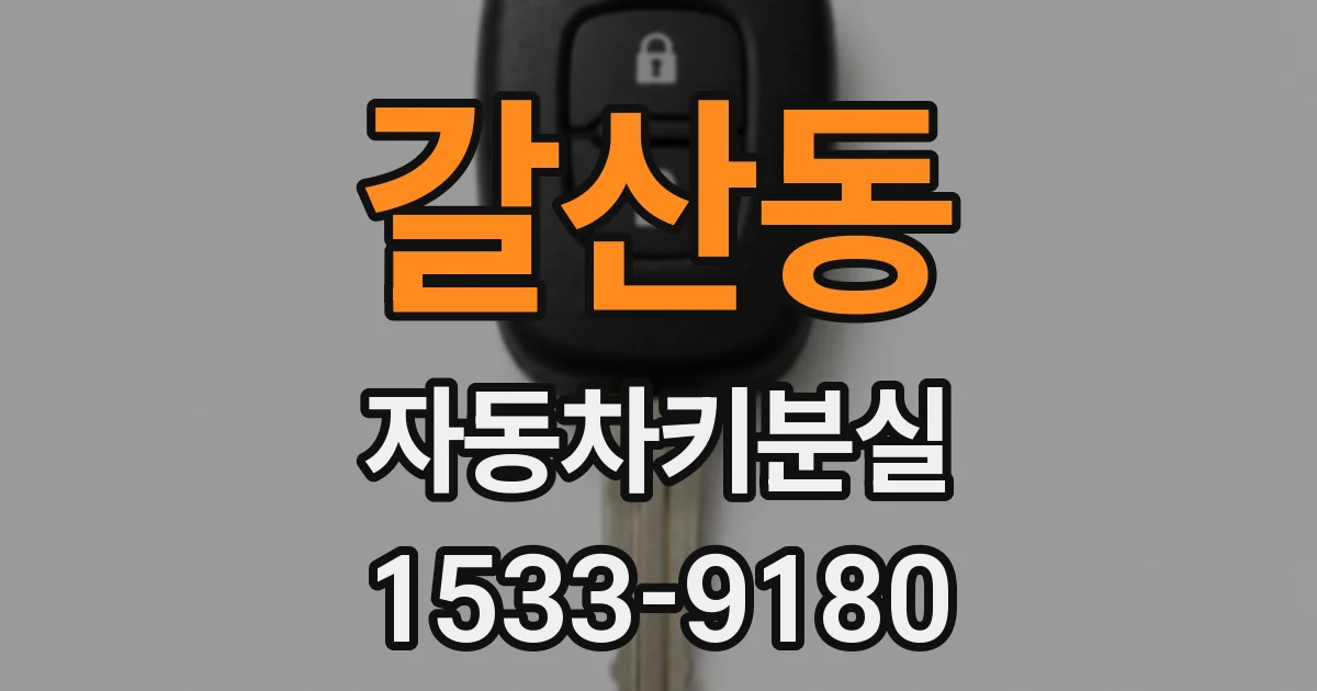 갈산동 자동차키분실