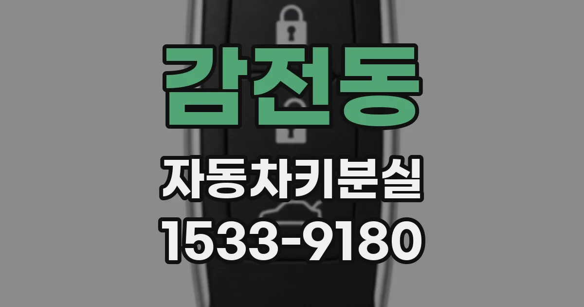 감전동 자동차키분실