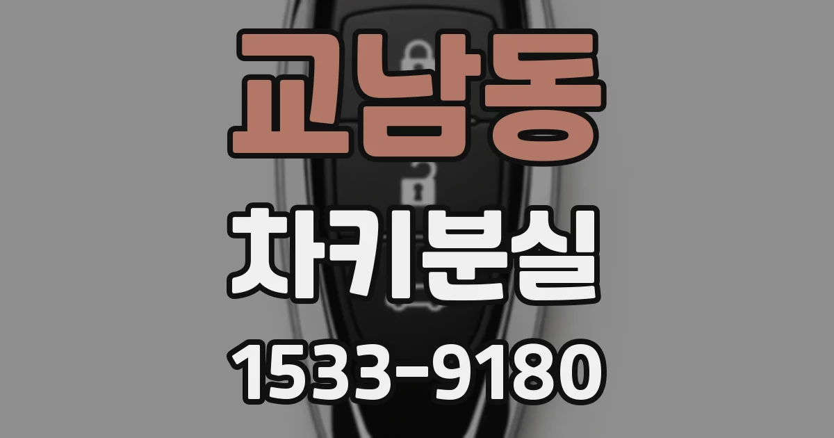 교남동 차키분실