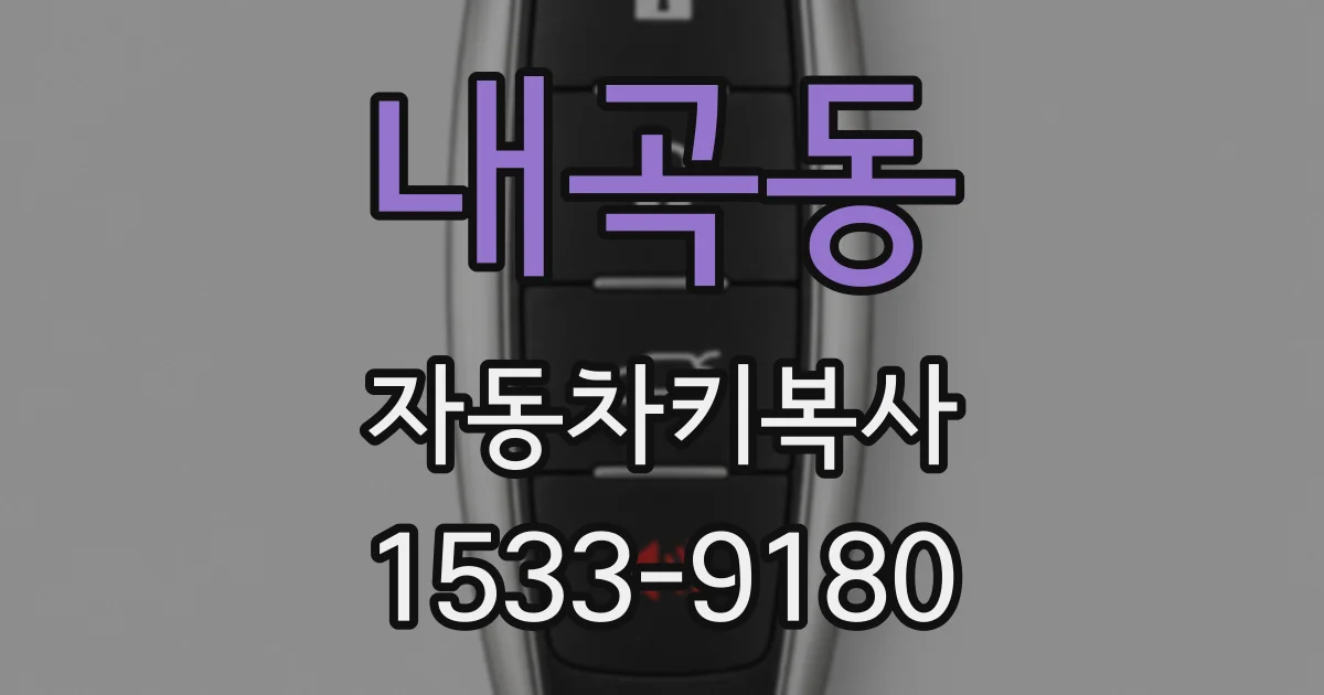 내곡동 자동차키복사
