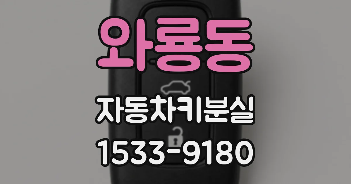 와룡동 자동차키분실