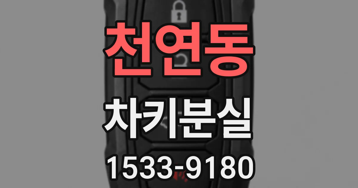 천연동 차키분실