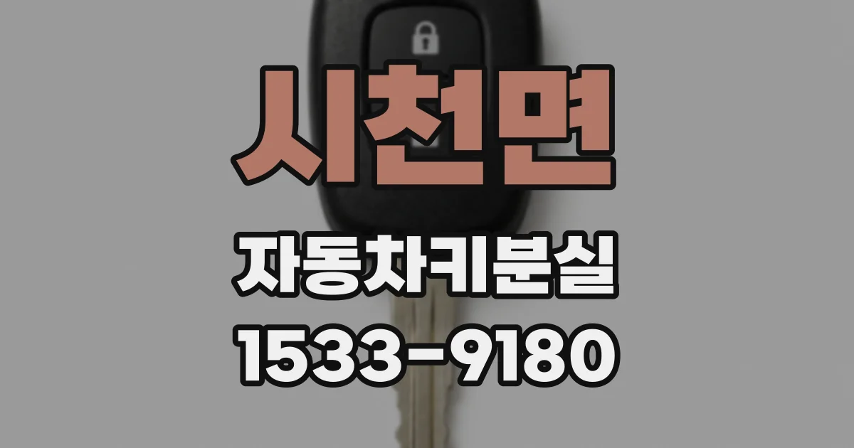 시천면 자동차키분실