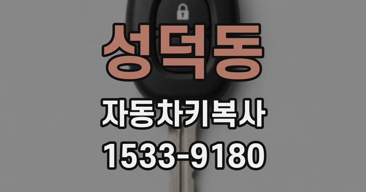성덕동 자동차키복사