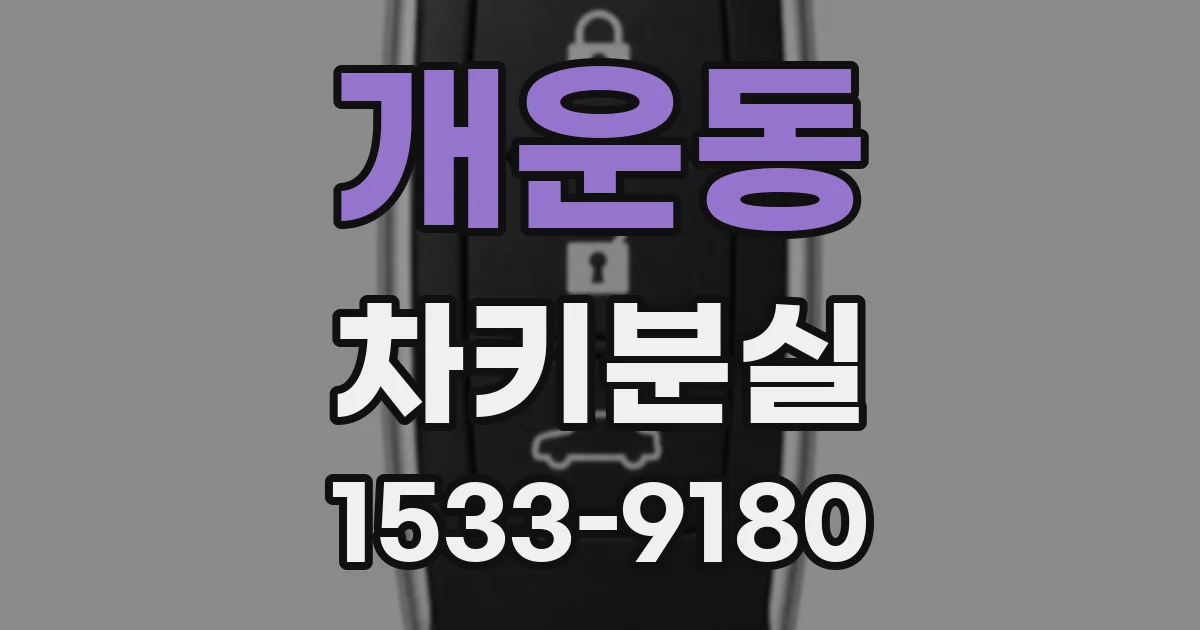개운동 차키분실