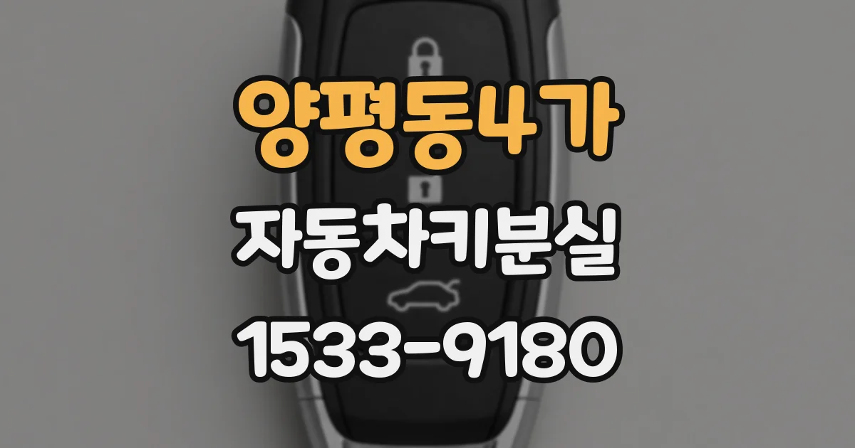 양평동4가 자동차키분실