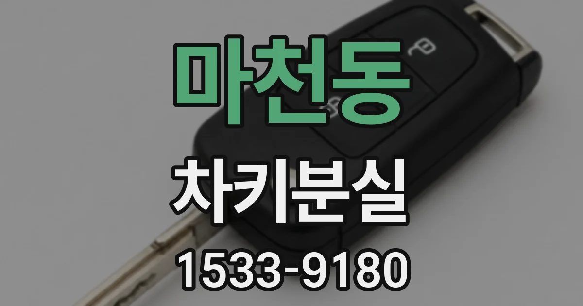마천동 차키분실
