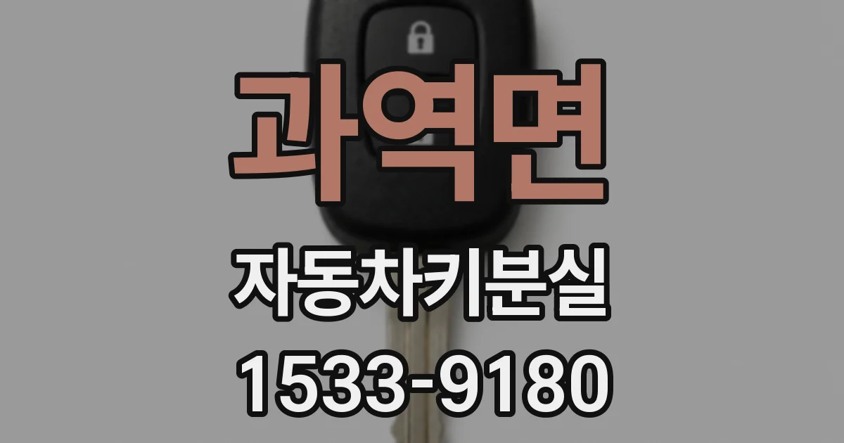 과역면 자동차키분실