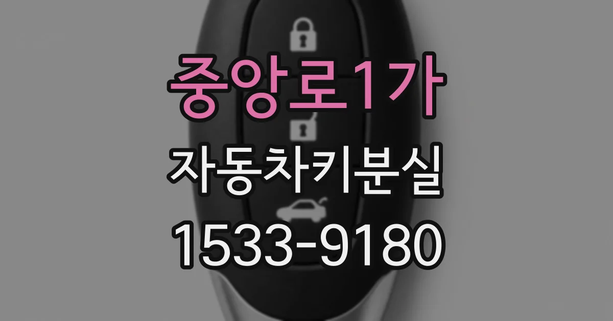 중앙로1가 자동차키분실