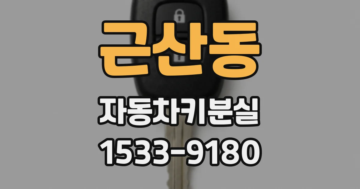 근산동 자동차키분실