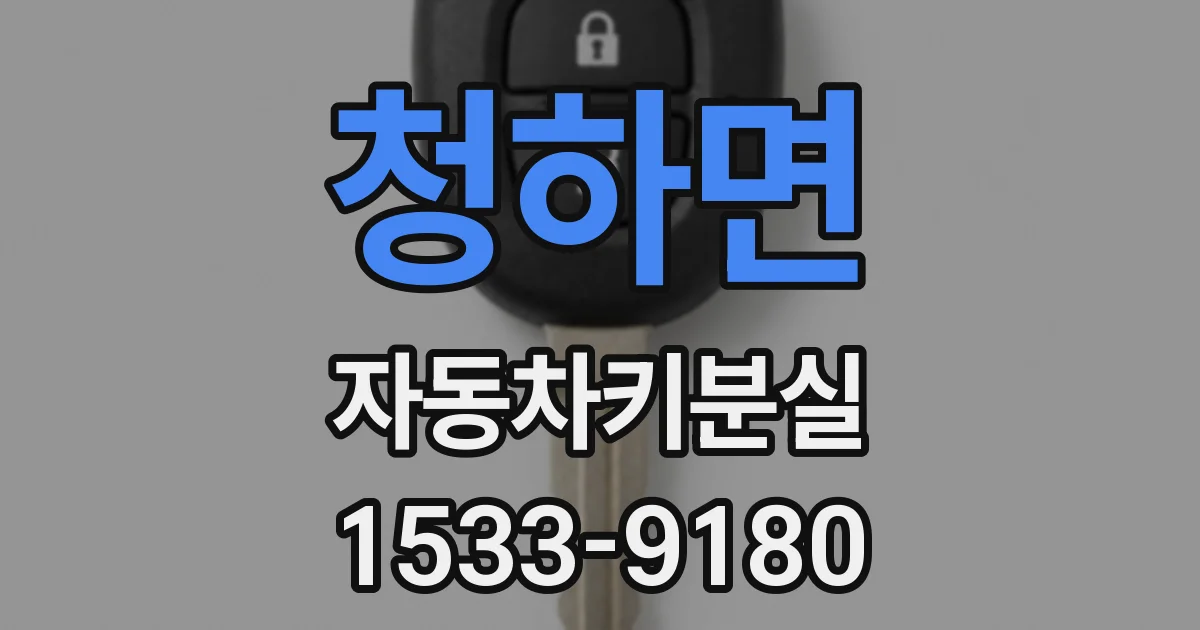 청하면 자동차키분실